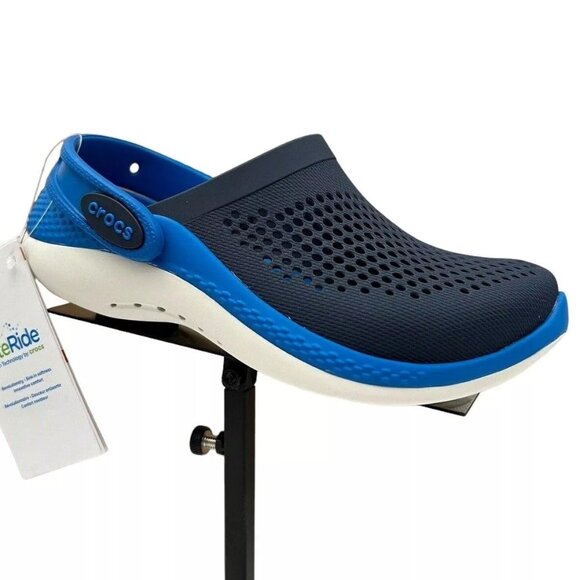 Crocs LiteRide Youth Girls Slip-on Clogs Size 1 (J1) Navy Water Friendly & Comfy - Picture 1 of 14